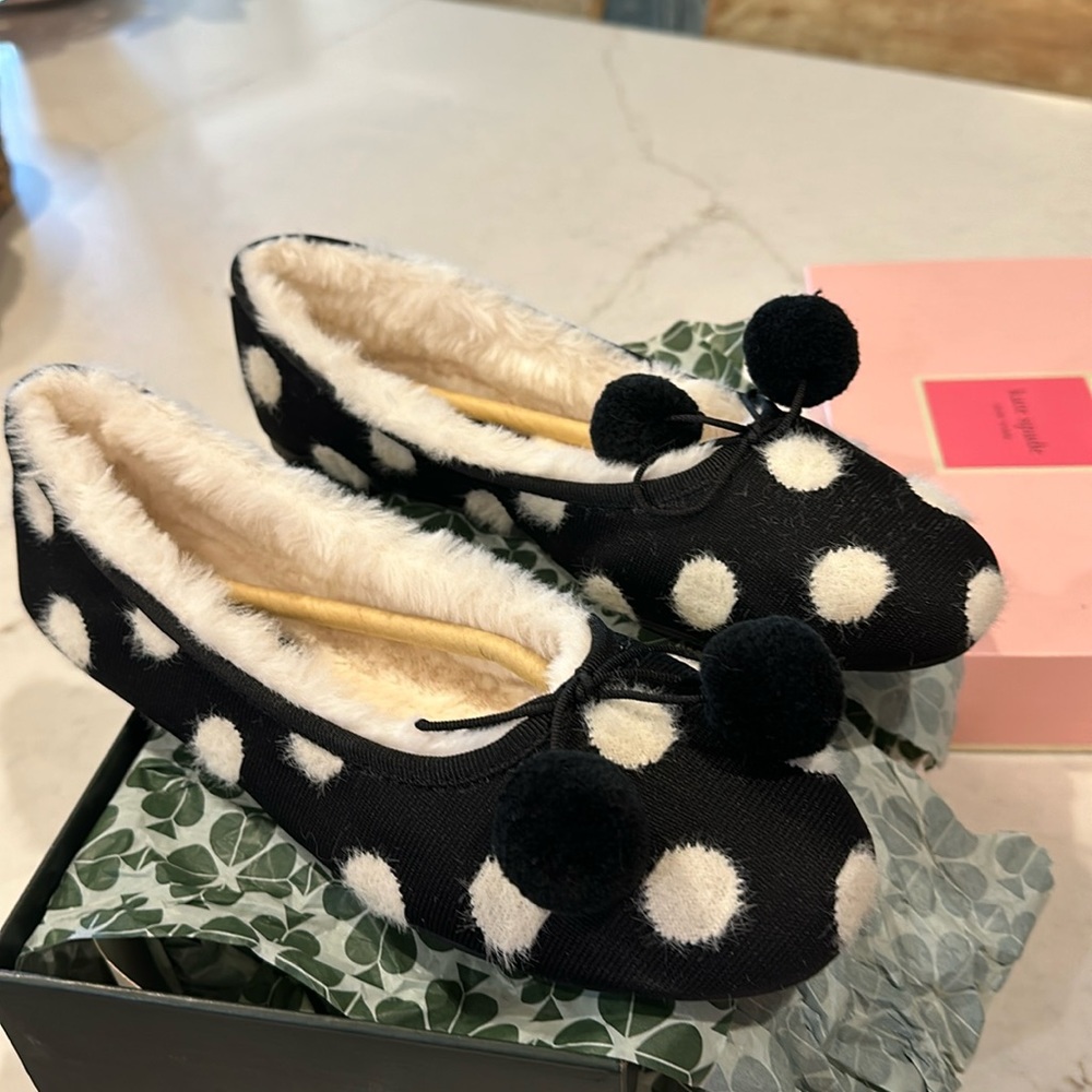 Kate Spade house slippers, ballet flats